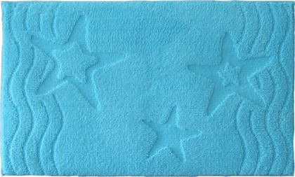 Коврик для ванной Grund Zvezda, 55x80см, полиэстер, голубой b2696-155106184