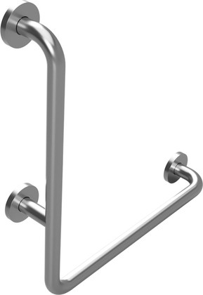 Поручень для душа Bemeta Help 680, левый, с крышками, матовая сталь 301112072