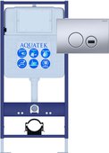 Инсталляция для подвесного унитаза Aquatek Standart Sensor с сенсорным управлением + звукоизоляционная прокладка + панель смыва INSE-0000001.36