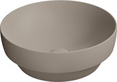 Раковина GSI Pura d400, накладная или частично встроенная, без перелива, Tortora matt серо-бежевый матовый 884605