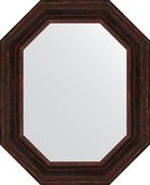 Зеркало Evoform Polygon 640x790 в багетной раме 99мм, темный прованс BY 7218