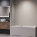 Шторка на ванну с полкой RGW SC-53 800x1500, стекло прозрачное 8мм, хром 03115308-11