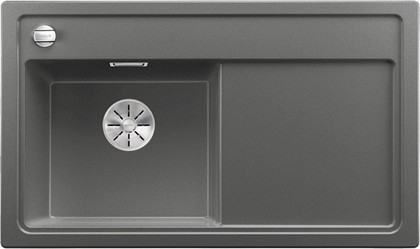 Кухонная мойка Blanco Zenar 45S-F, чаша слева, клапан-автомат, алюметаллик 523821