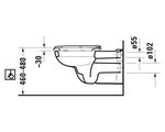Унитаз подвесной Duravit D-Code, для инвалидов, 700x360, без крышки-сидения 22280900002