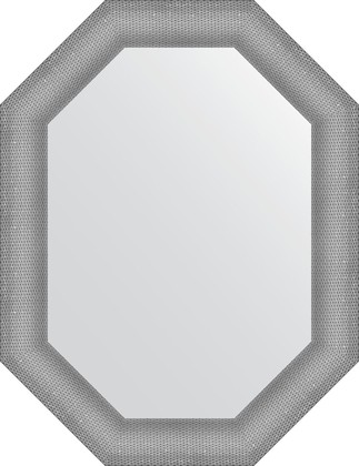 Зеркало Evoform Polygon 660x860 в багетной раме 88мм, серебряная кольчуга BY 7291