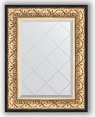 Зеркало Evoform Exclusive-G 600x770 с гравировкой, в багетной раме 106мм, барокко золото BY 4036