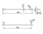 Держатель для полотенец Kludi Vela S 600, хром 2597905