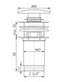 Донный клапан для раковины RAV Slezak Click-Claсk, круглая керамическая крышка, хром MD0485
