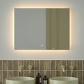 Зеркало с фацетом Defesto Glow 80x60, LED подсветка, сенсорный выключатель, тёплый белый свет DF 2517SH
