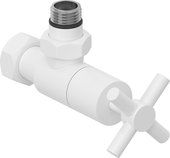 Вентиль Сунержа угловой Крест G1/2"НРxG3/4"НГ, матовый белый 30-1408-1234