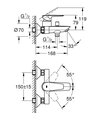 Смеситель для ванны Grohe Start Edge однорычажный, наружный монтаж, хром 24198001