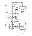 Душевая система Grohe Tempesta System 250 Cube с термостатом для ванны, хром 26975001