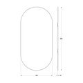 Зеркало овальное Evoform Colora 400x800, с чёрной окантовкой BY 0462