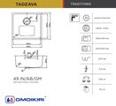 Кухонная мойка Omoikiri Tadzava 49-U/I-GM, PVD-покрытие, воронёная сталь 4993076