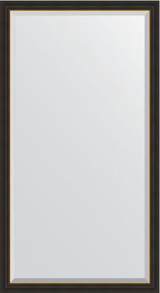 Зеркало Evoform Definite Floor 1090x1980 напольное с фацетом в багетной раме 71мм, чёрное дерево с золотом BY 6186