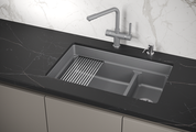 Кухонная мойка Granula Kitchen Space KS-7304U, 730x450, подстольный монтаж, кварц, Алюминиум 7304U, АЛЮМИНИУМ