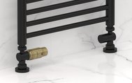 Автоматический терморегулятор Сунержа прямой G1/2"НРxG3/4"НГ, набор, матовый чёрный - состаренная бронза 31-1420-6213
