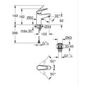 Смеситель для раковины Grohe Euroeco, размер S, нажимной донный клапан, хром 24256001