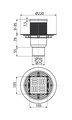 Трап для душа Alcadrain, 105x105/50/75, подводка прямая, гидрозатвор мокрый, решётка нержавеющая сталь APV2311