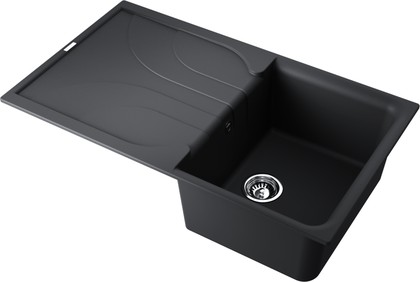 Кухонная мойка Omoikiri Yasugata-86-BL, оборачиваемая, чёрный 4993868