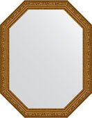 Зеркало Evoform Polygon 550x700 в багетной раме 56мм, виньетка состаренное золото BY 7022
