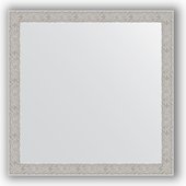 Зеркало Evoform Definite 610x610 в багетной раме 46мм, волна алюминий BY 3134