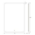 Зеркало с матированием и LED-подсветкой Defesto, 32W, 70x100см, сенсорный выключатель, нейтральный белый свет DF 3809S