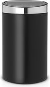 Мусорный бак Brabantia Touch Bin, 40л, чёрный матовый 114847