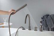 Смеситель на борт ванны Aquatek Европа, на 4 отв., оружейная сталь AQ1348BGM