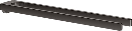 Полотенцедержатель Keuco Collection Moll 450мм, двойной, неповоротный, титан чёрный шлифованный 12718 350000