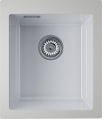 Кухонная мойка Omoikiri Omishima 41-U WH Glossy Natceramic, подстольный монтаж, белый глянцевый 4997514