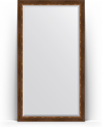 Зеркало Evoform Exclusive Floor 1110x2010 пристенное напольное, с фацетом, в багетной раме 88мм, римская бронза BY 6159