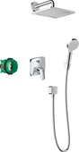 Душевая система скрытого монтажа Hansgrohe Crometta E 240 1jet с однорычажным смесителем, хром 27957000
