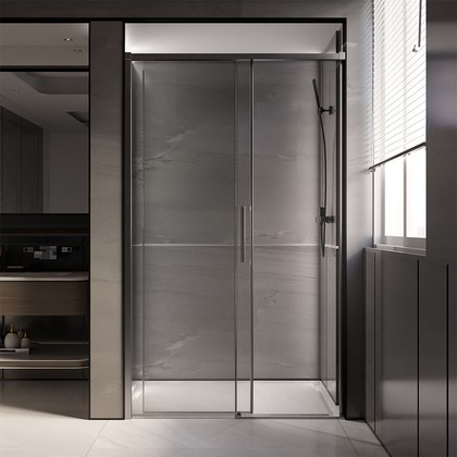 Душевая дверь Veconi Premium Trento PTD-40GR, 1400x2000, стекло прозрачное, брашированный графит PTD40-GR-140-01-C4