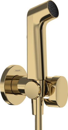 Смеситель с гигиеническим душем Hansgrohe Bidette 1jet S, внешняя часть, глянцевое золото 29232990