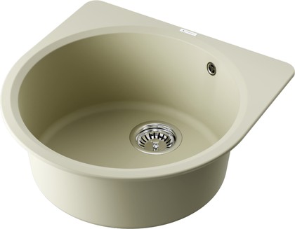 Кухонная мойка Omoikiri Akegata 51-BE, полукруглая, Artgranite, ваниль 4993752