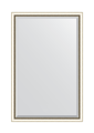Зеркало Evoform Exclusive 1130x1730 с фацетом, в багетной раме 70мм, состаренное серебро с плетением BY 1212