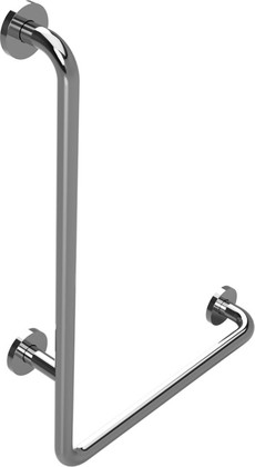 Поручень для душа Bemeta Help 680, левый, с крышками, полированная сталь 301112071