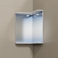 Зеркало Санта Аврора 650x730x470, угловое, с подсветкой, белый 116001