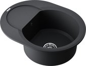Кухонная мойка Omoikiri Sakaime 60E-BL с крылом, Tetogranit, чёрный 4993120