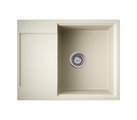 Кухонная мойка Omoikiri Daisen 65T-BE Tetogranit, с крылом, ваниль 4993513