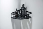 Полка угловая Aquatek 218x218x75, чёрный матовый AQ4926MB