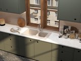 Кухонная мойка Omoikiri Maru 86-2-CH без крыла, Tetogranit, шампань 4993291