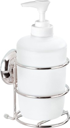 Дозатор для жидкого мыла Wenko Super-Loc настенный, стекло, хром 16985100