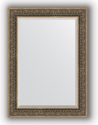 Зеркало Evoform Exclusive 790x1090 с фацетом, в багетной раме 101мм, вензель серебряный BY 3475