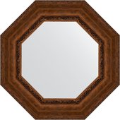 Зеркало Evoform Octagon 670x670 в багетной раме 120мм, состаренная бронза с орнаментом BY 7392
