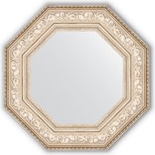 Зеркало Evoform Octagon 606x606 в багетной раме 109мм, виньетка серебро BY 3853