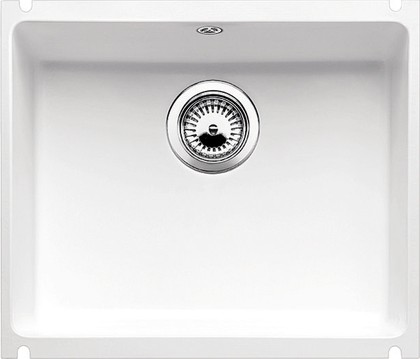 Кухонная мойка Blanco Subline 500-U PuraPlus, без крыла, керамика, белый глянцевый 514506