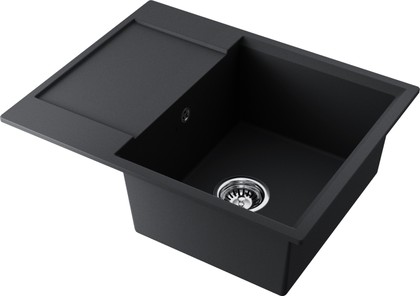 Кухонная мойка Omoikiri Daisen-65-BL с крылом, чёрный 4993684