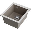 Кухонная мойка Omoikiri Omishima 41-U DG Matt Natceramic, подстольный монтаж, dust grey матовый 4997560